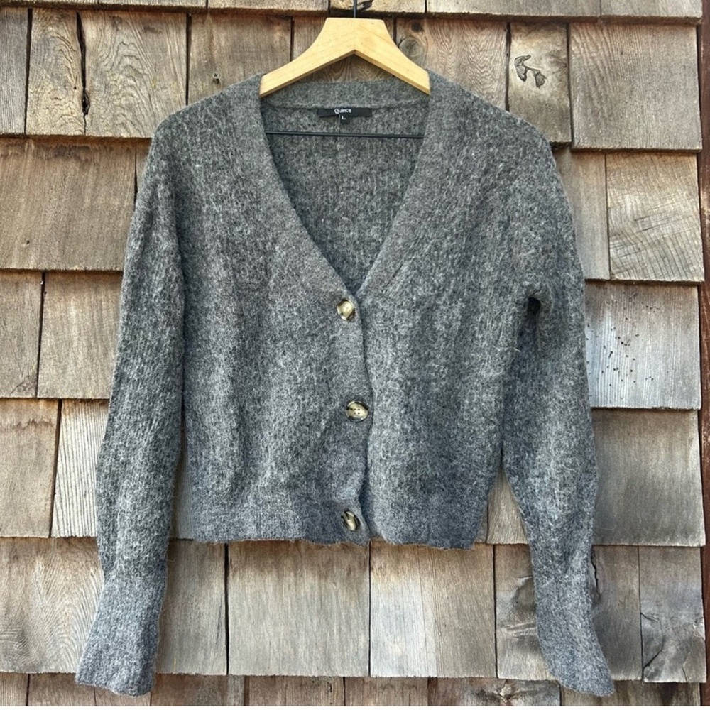 Quince Gray Women's Cardigan Sweater